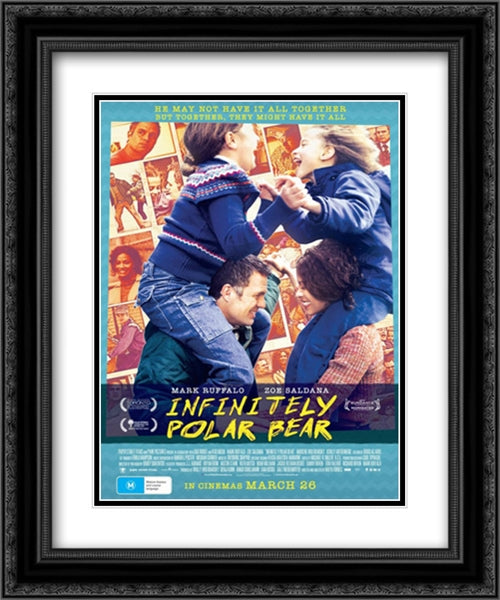 Infinitely Polar Bear 20x24 Black Ornate Wood Framed Movie Poster with Double Matting