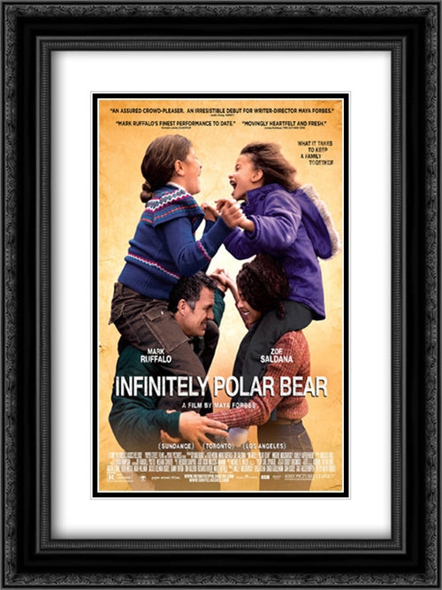 Infinitely Polar Bear 18x24 Black Ornate Wood Framed Movie Poster with Double Matting