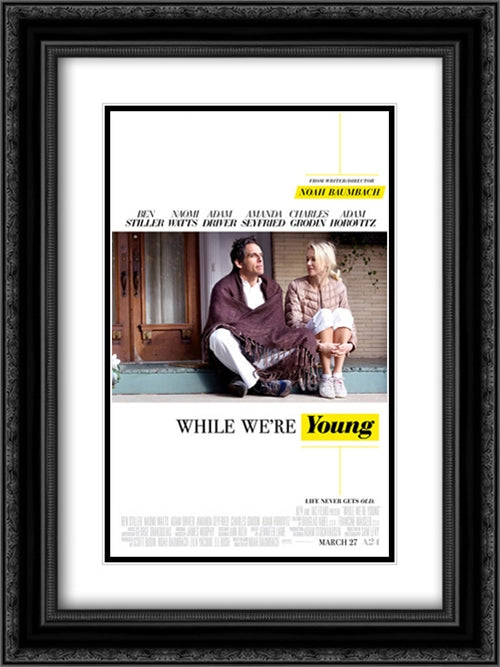 While We're Young 18x24 Black Ornate Wood Framed Movie Poster with Double Matting