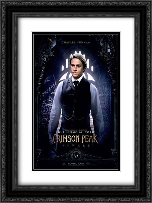 Crimson Peak 18x24 Black Ornate Wood Framed Movie Poster with Double Matting