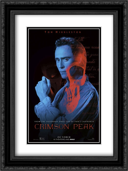 Crimson Peak 18x24 Black Ornate Wood Framed Movie Poster with Double Matting