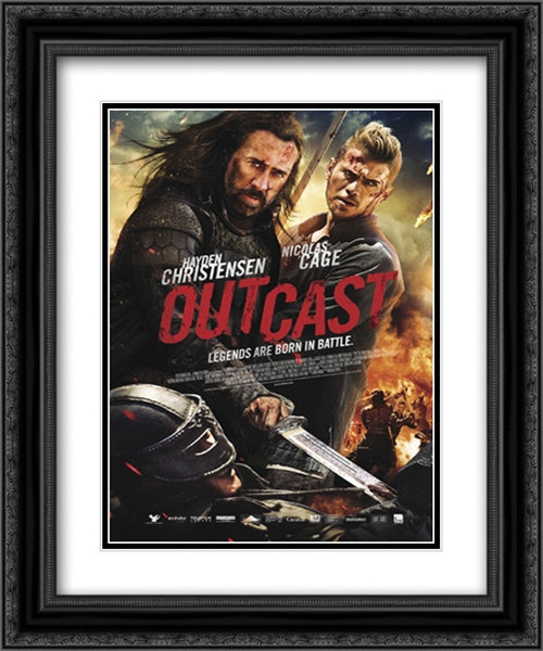 Outcast 20x24 Black Ornate Wood Framed Movie Poster with Double Matting