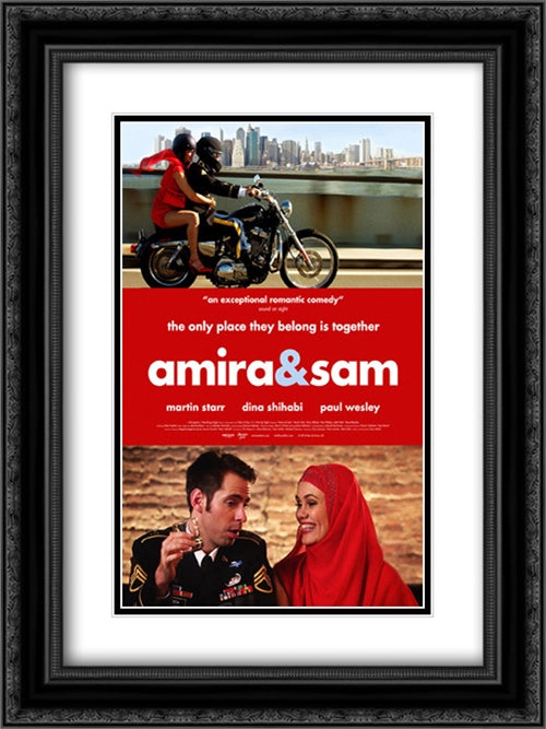 Amira & Sam 18x24 Black Ornate Wood Framed Movie Poster with Double Matting