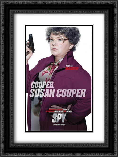 Spy 18x24 Black Ornate Wood Framed Movie Poster with Double Matting