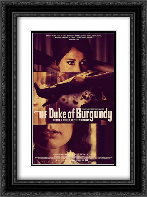 The Duke of Burgundy 18x24 Black Ornate Wood Framed Movie Poster with Double Matting