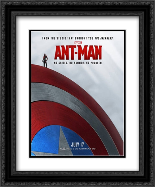 Ant-Man 20x24 Black Ornate Wood Framed Movie Poster with Double Matting