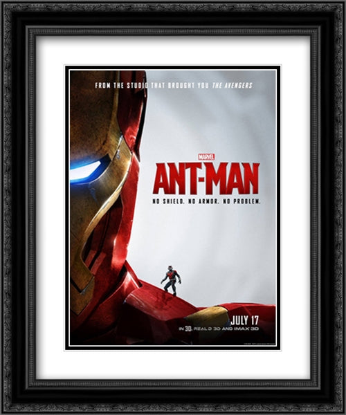 Ant-Man 20x24 Black Ornate Wood Framed Movie Poster with Double Matting