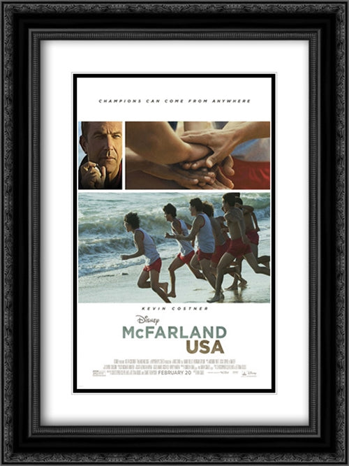 McFarland USA 18x24 Black Ornate Wood Framed Movie Poster with Double Matting