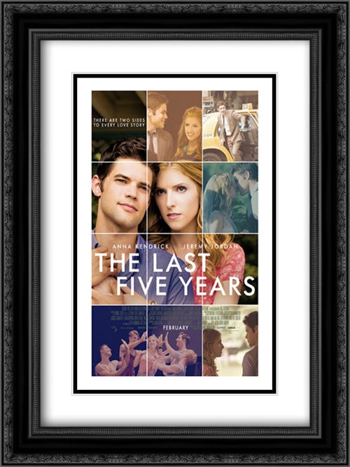 The Last Five Years 18x24 Black Ornate Wood Framed Movie Poster with Double Matting