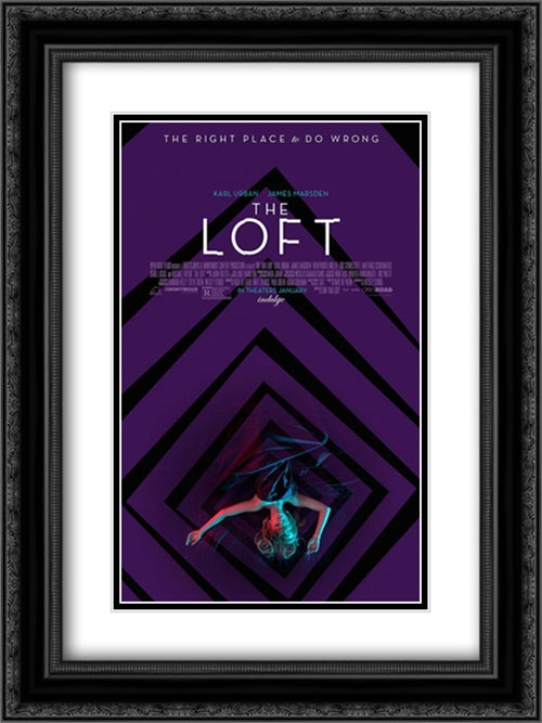 The Loft 18x24 Black Ornate Wood Framed Movie Poster with Double Matting