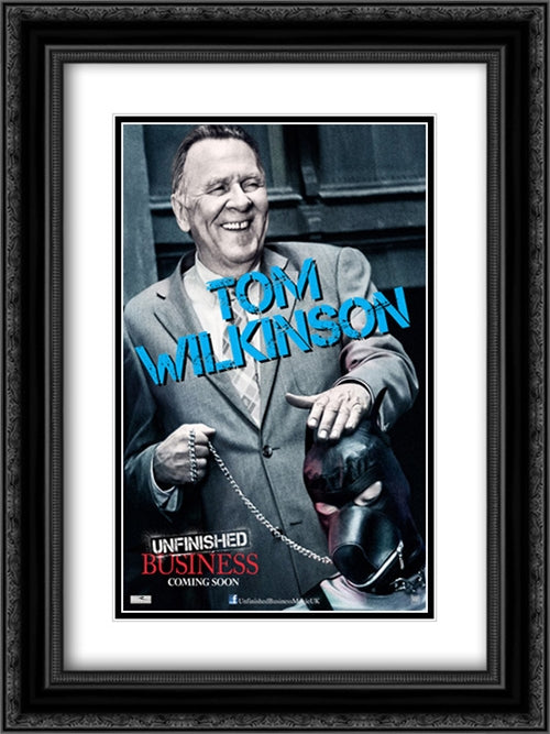Unfinished Business 18x24 Black Ornate Wood Framed Movie Poster with Double Matting