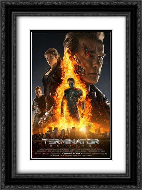 Terminator: Genisys 18x24 Black Ornate Wood Framed Movie Poster with Double Matting