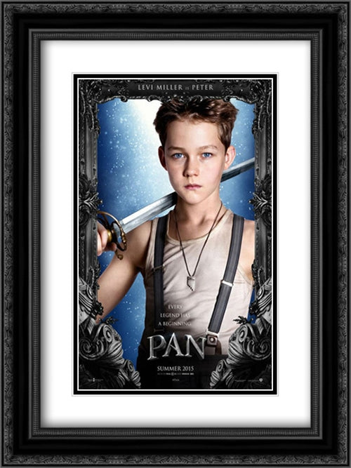 Pan 18x24 Black Ornate Wood Framed Movie Poster with Double Matting