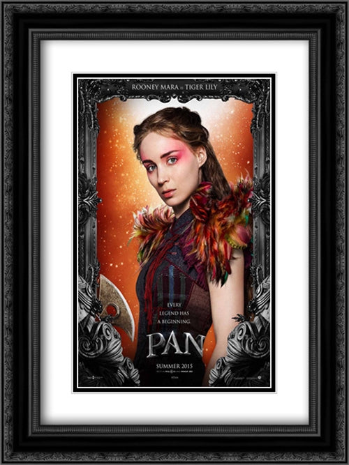 Pan 18x24 Black Ornate Wood Framed Movie Poster with Double Matting