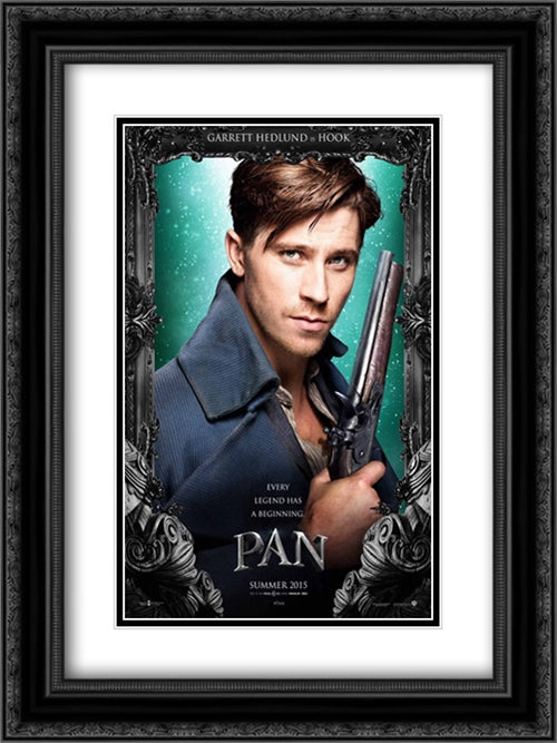 Pan 18x24 Black Ornate Wood Framed Movie Poster with Double Matting