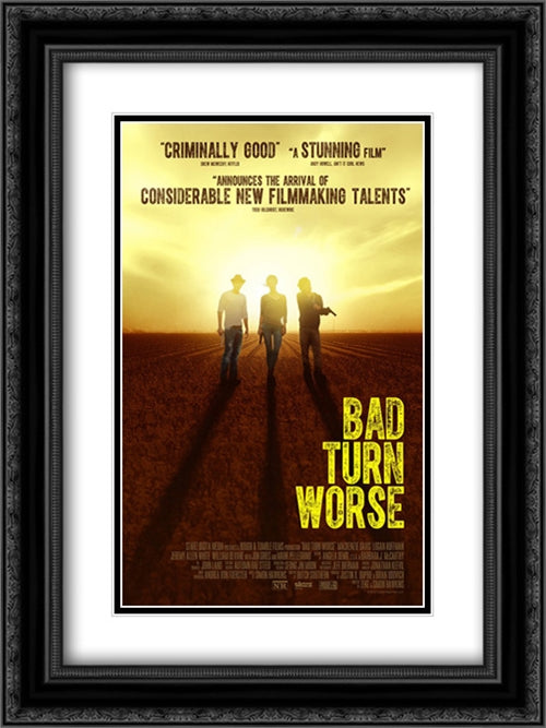 Bad Turn Worse 18x24 Black Ornate Wood Framed Movie Poster with Double Matting