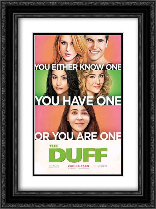 The Duff 18x24 Black Ornate Wood Framed Movie Poster with Double Matting
