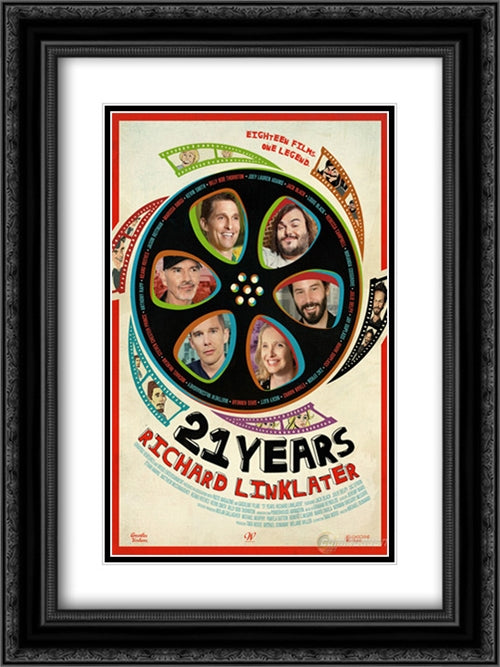 21 Years: Richard Linklater 18x24 Black Ornate Wood Framed Movie Poster with Double Matting