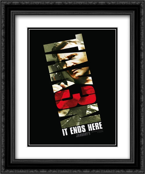 Taken 3 20x24 Black Ornate Wood Framed Movie Poster with Double Matting