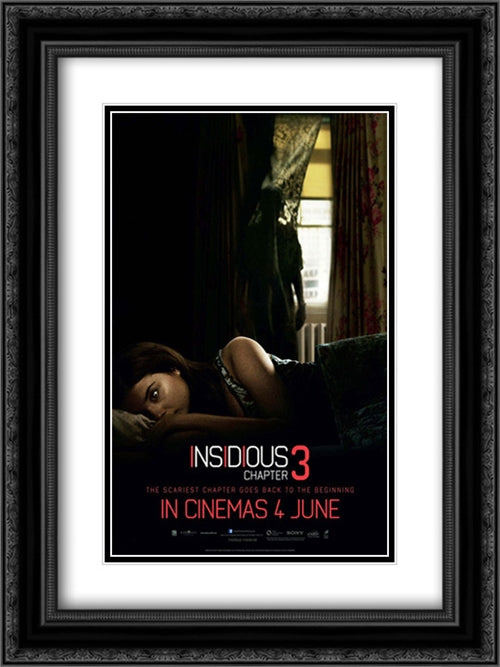 Insidious: Chapter 3 18x24 Black Ornate Wood Framed Movie Poster with Double Matting