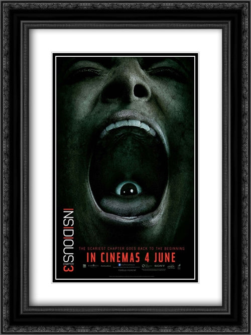 Insidious: Chapter 3 18x24 Black Ornate Wood Framed Movie Poster with Double Matting