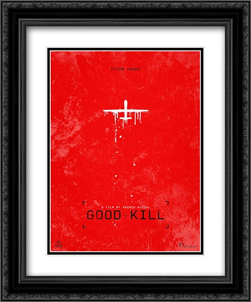 Good Kill 20x24 Black Ornate Wood Framed Movie Poster with Double Matting
