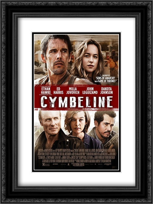Cymbeline 18x24 Black Ornate Wood Framed Movie Poster with Double Matting