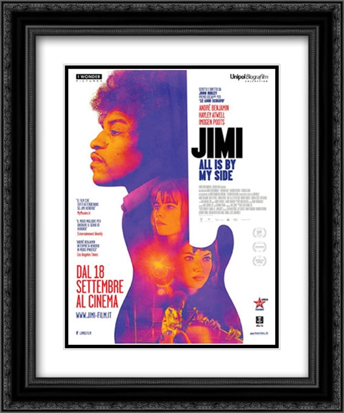 Jimi: All is By My Side 20x24 Black Ornate Wood Framed Movie Poster with Double Matting
