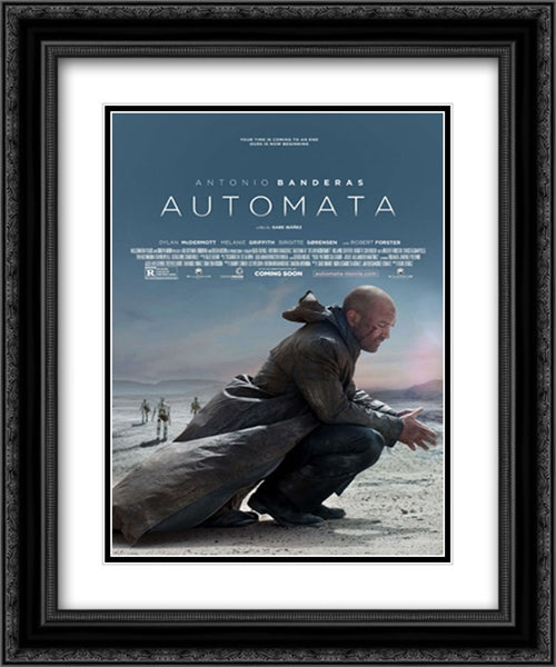 Automata 20x24 Black Ornate Wood Framed Movie Poster with Double Matting