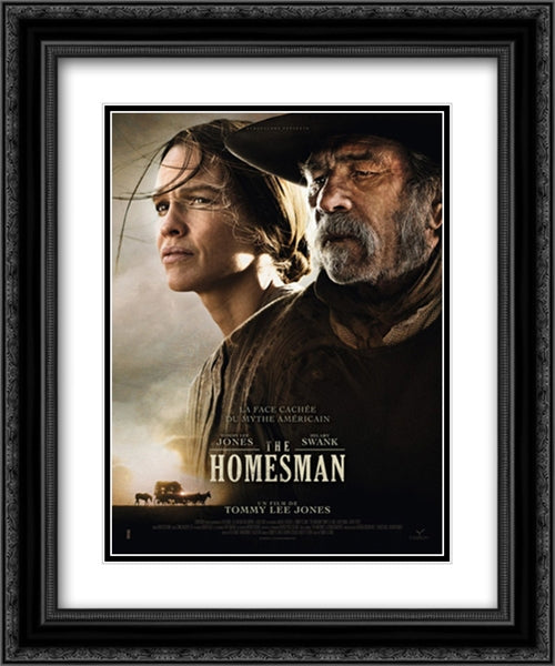 The Homesman 20x24 Black Ornate Wood Framed Movie Poster with Double Matting