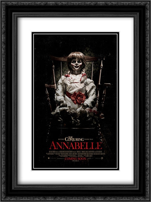 Annabelle 18x24 Black Ornate Wood Framed Movie Poster with Double Matting
