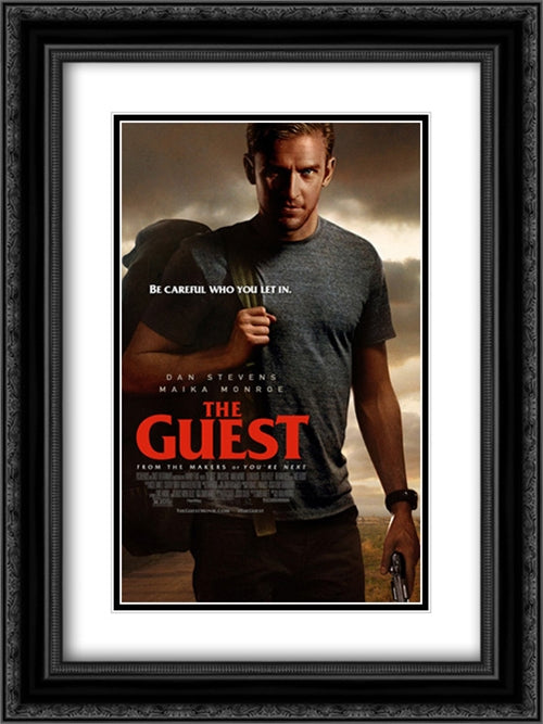 The Guest 18x24 Black Ornate Wood Framed Movie Poster with Double Matting