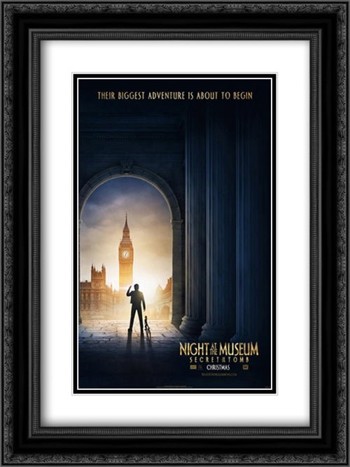 Night at the Museum: Secret of the Tomb 18x24 Black Ornate Wood Framed Movie Poster with Double Matting
