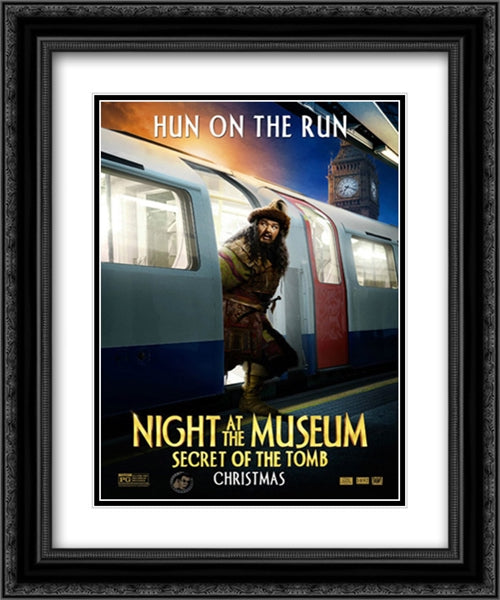 Night at the Museum: Secret of the Tomb 20x24 Black Ornate Wood Framed Movie Poster with Double Matting