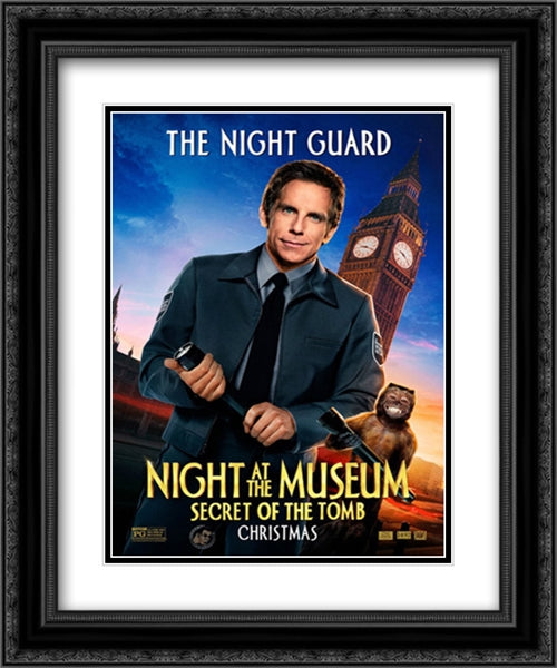 Night at the Museum: Secret of the Tomb 20x24 Black Ornate Wood Framed Movie Poster with Double Matting