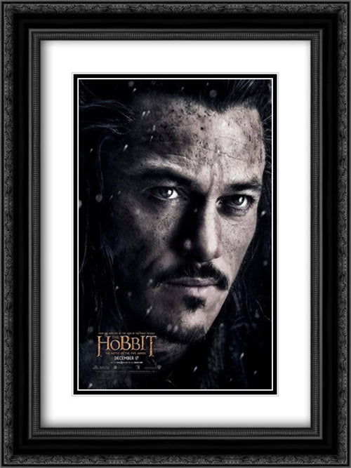 The Hobbit: The Battle of the Five Armies 18x24 Black Ornate Wood Framed Movie Poster with Double Matting