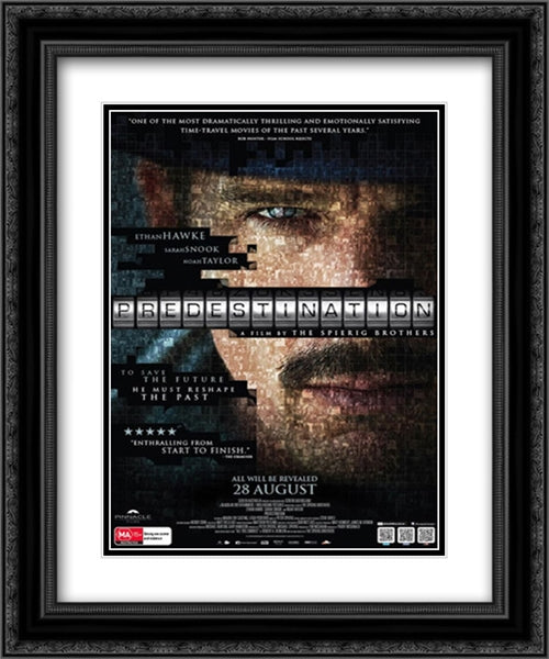 Predestination 20x24 Black Ornate Wood Framed Movie Poster with Double Matting