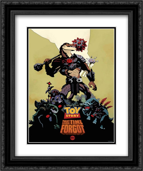Toy Story That Time Forgot 20x24 Black Ornate Wood Framed Movie Poster with Double Matting