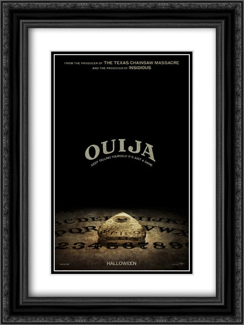 Ouija 18x24 Black Ornate Wood Framed Movie Poster with Double Matting