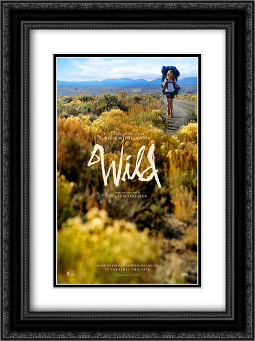 Wild 18x24 Black Ornate Wood Framed Movie Poster with Double Matting