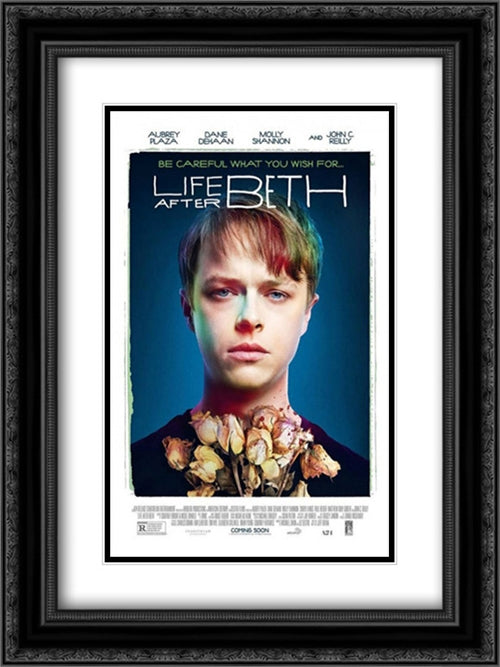 Life After Beth 18x24 Black Ornate Wood Framed Movie Poster with Double Matting
