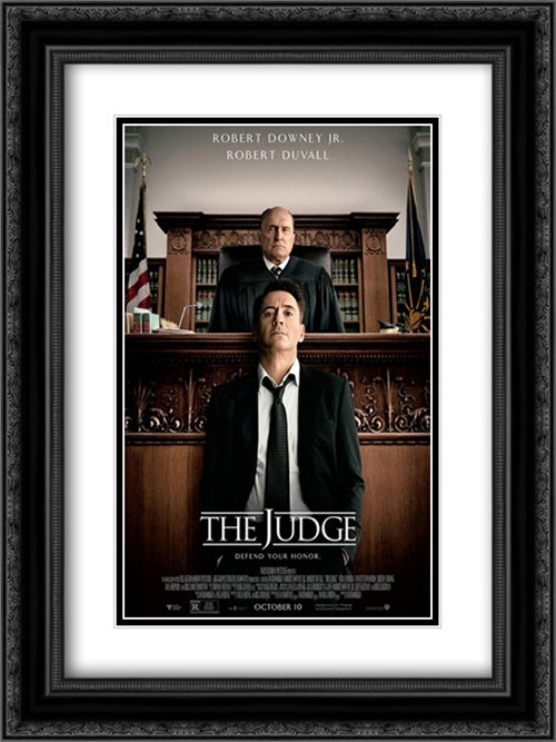The Judge 18x24 Black Ornate Wood Framed Movie Poster with Double Matting