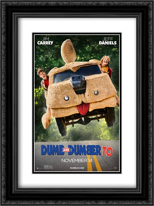 Dumb and Dumber To 18x24 Black Ornate Wood Framed Movie Poster with Double Matting