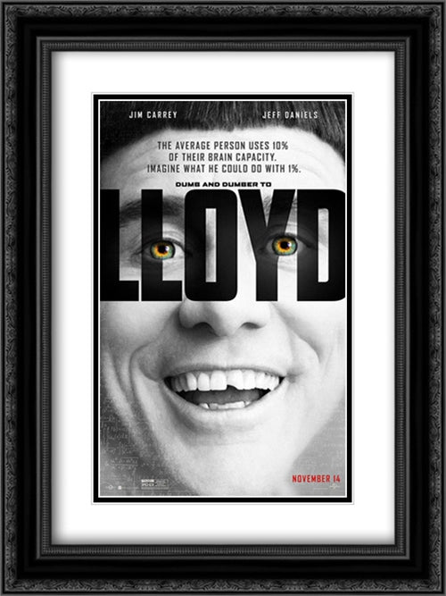 Dumb and Dumber To 18x24 Black Ornate Wood Framed Movie Poster with Double Matting