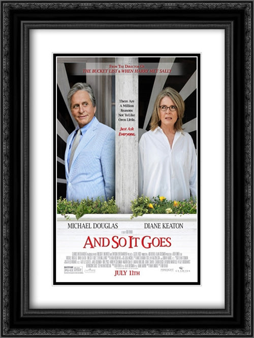 And So It Goes 18x24 Black Ornate Wood Framed Movie Poster with Double Matting