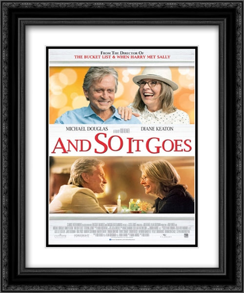 And So It Goes 20x24 Black Ornate Wood Framed Movie Poster with Double Matting