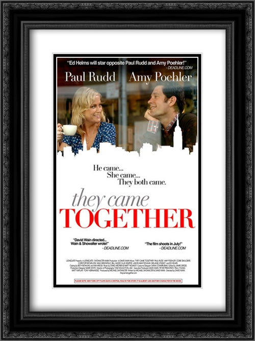 They Came Together 18x24 Black Ornate Wood Framed Movie Poster with Double Matting