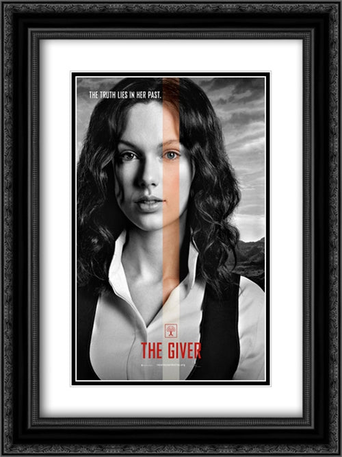Lucy 18x24 Black Ornate Wood Framed Movie Poster with Double Matting