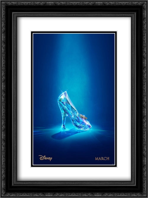 Cinderella 18x24 Black Ornate Wood Framed Movie Poster with Double Matting