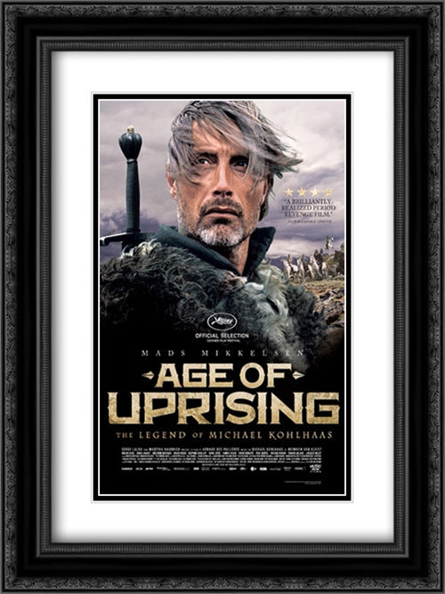 Age of Uprising: The Legend of Michael Kohlhaas 18x24 Black Ornate Wood Framed Movie Poster with Double Matting